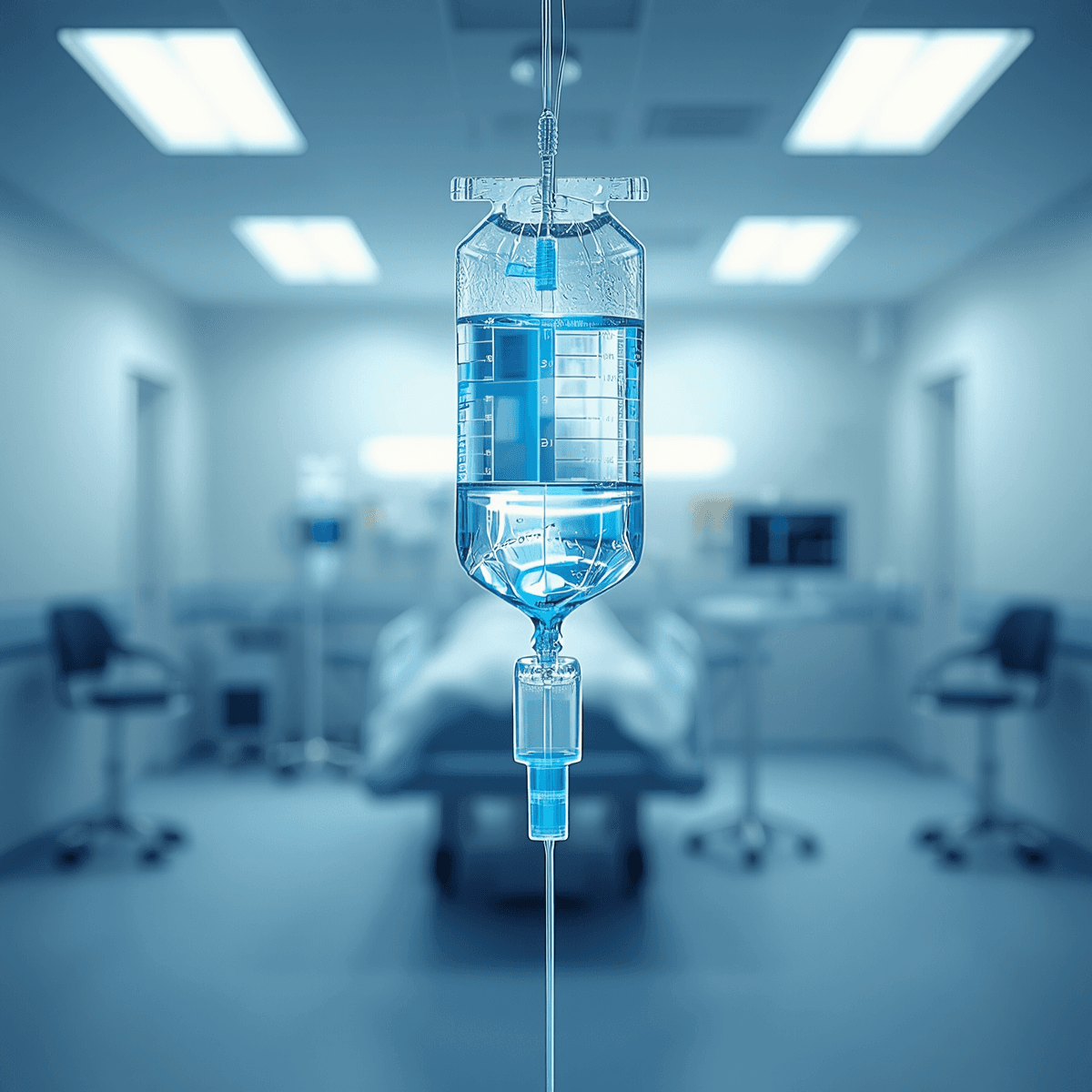 Poche de perfusion d'immunoglobulines en milieu hospitalier
